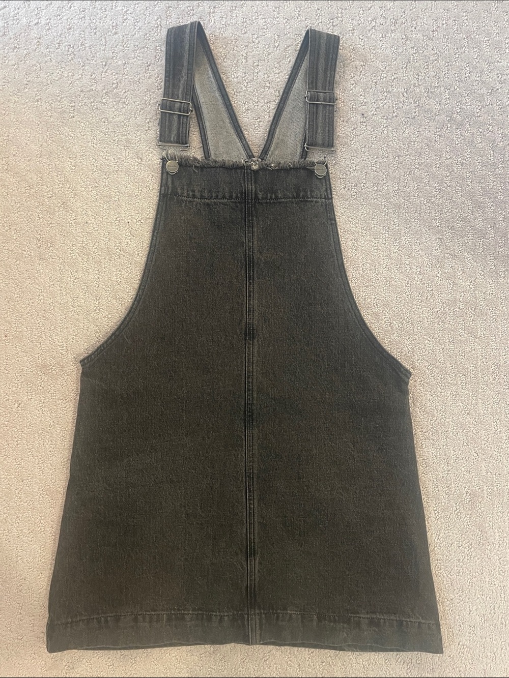 Afends Black Denim Overall Dress